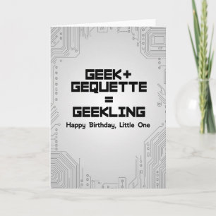 Carte d'anniversaire geek