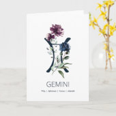 Carte d'anniversaire Gemini (Fleur jaune)