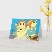 Carte d'anniversaire Gemini (Fleur jaune)