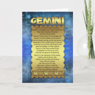 Carte d'anniversaire Gemini - Carte d'anniversaire