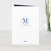 Carte d'anniversaire Gemini Zodiac Navy & Gold Mon (Dos)