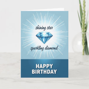 Carte d'anniversaire Gemme