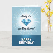 Carte d'anniversaire Gemme (Fleur jaune)