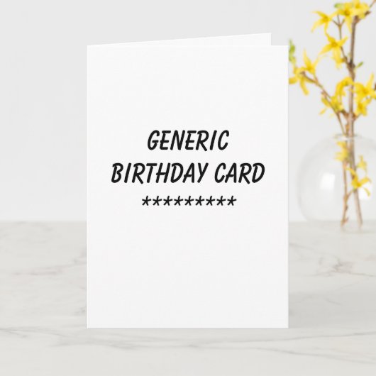 Carte d'anniversaire générique (Fleur jaune)