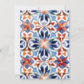 Carte d'anniversaire géométrique marocaine colorée (Dos)