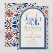 Carte d'anniversaire géométrique marocaine colorée (Devant / Derrière)