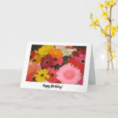 Carte d'anniversaire Gerbera (Fleur jaune)