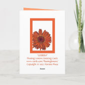 Carte d'anniversaire Gerbera (Dos)