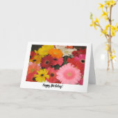 Carte d'anniversaire Gerbera (Fleur jaune)