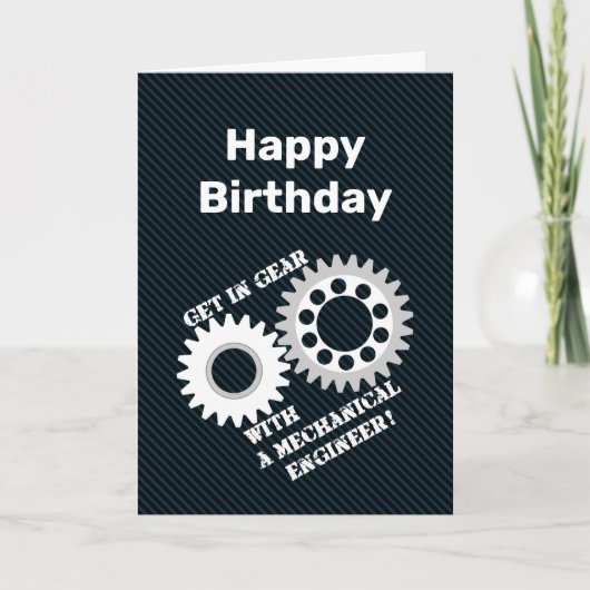 Carte d'anniversaire Get In Gear (Devant)