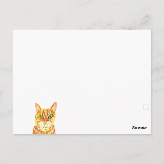 Carte d'anniversaire ginger chat tabby chats chato (Dos)