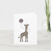 carte d'anniversaire girafe (Devant)