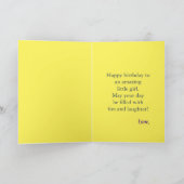 Carte d'anniversaire girafe fille (Intérieur)
