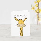Carte d'anniversaire Giraffe (Fleur jaune)