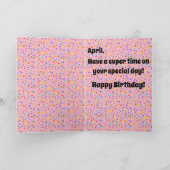 Carte d'anniversaire Giraffes (Intérieur)