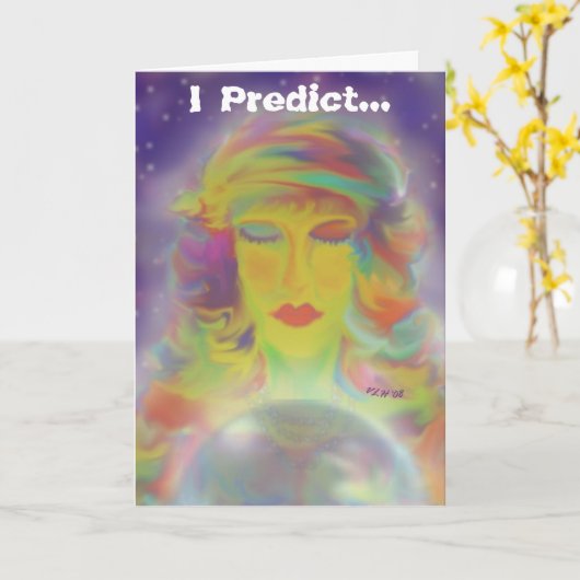 Carte d'anniversaire gitane de prévision (Fleur jaune)