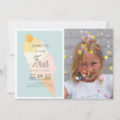 Carte d'anniversaire Glace Bleu Clair (Devant)