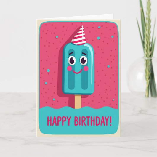 Carte d'anniversaire Glace Souriante (Devant)