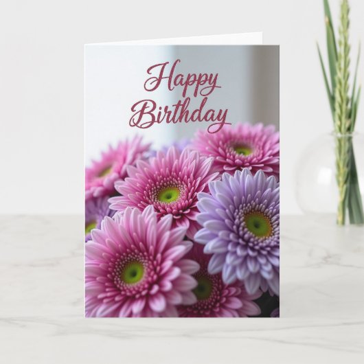 Carte d'anniversaire Glitter Blossom (Devant)