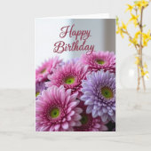 Carte d'anniversaire Glitter Blossom (Fleur jaune)