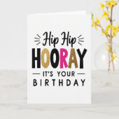 Carte d'anniversaire Glitter Hooray (Fleur jaune)
