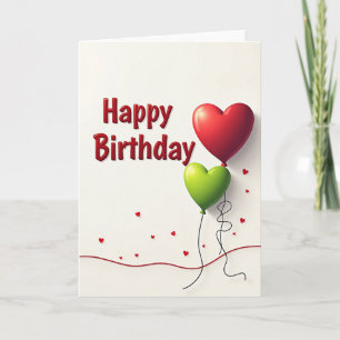 Carte d'anniversaire Glossy Heart