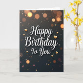 Carte d'anniversaire Glow (Fleur jaune)