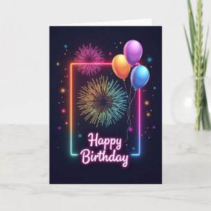 Carte d'anniversaire Glow de nuit