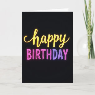 Carte d'anniversaire Glow Script