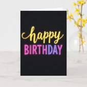 Carte d'anniversaire Glow Script (Fleur jaune)