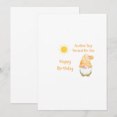 Carte d'anniversaire Gnome pour un autre tour auto (Devant / Derrière)