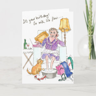 Carte d'anniversaire 'Go with the Flow'