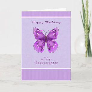 Carte d'anniversaire Godgirl - Papillon pourpre