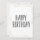 Carte d'anniversaire Gold moderne (Devant)