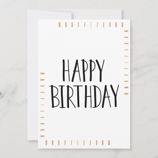 Carte d'anniversaire Gold moderne (Devant)