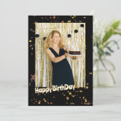 Carte d'anniversaire Gold stars (Debout devant)