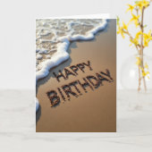 Carte d'anniversaire Golden Beach (Fleur jaune)