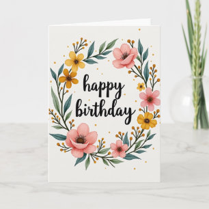 Carte d'anniversaire Golden Berry
