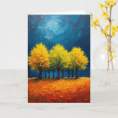 Carte d'anniversaire Golden Canopy (Fleur jaune)