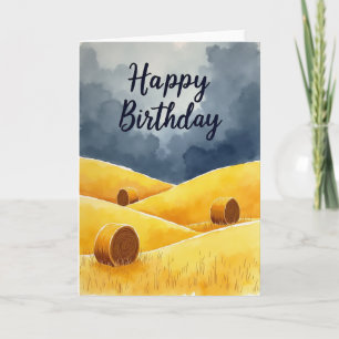 Carte d'anniversaire Golden Fields