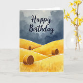 Carte d'anniversaire Golden Fields (Fleur jaune)