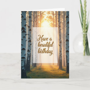 Carte d'anniversaire Golden Haze