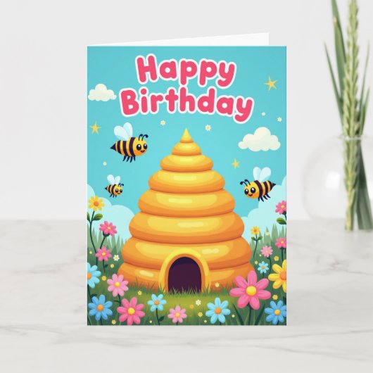 Carte d'anniversaire Golden Home (Devant)