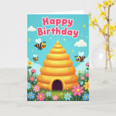 Carte d'anniversaire Golden Home (Fleur jaune)
