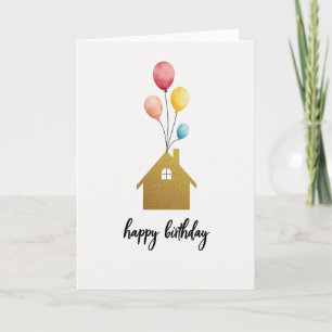 Carte d'anniversaire Golden House