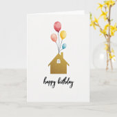 Carte d'anniversaire Golden House (Fleur jaune)