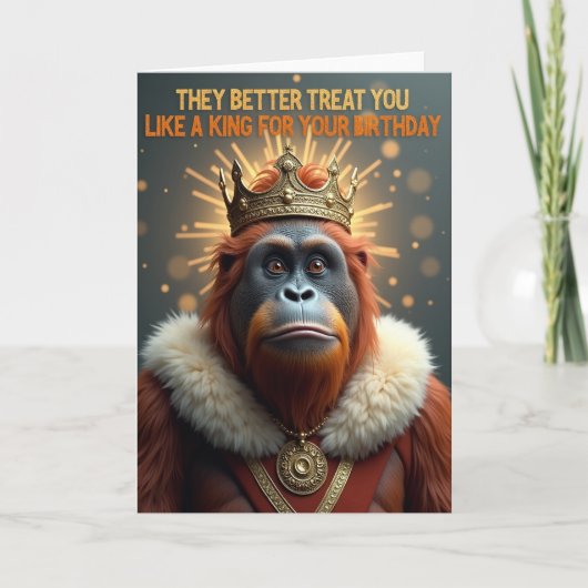 Carte d'anniversaire Golden King (Devant)