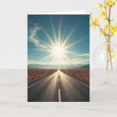 Carte d'anniversaire Golden Path (Fleur jaune)