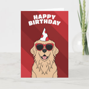 Carte d'anniversaire Golden Retriever