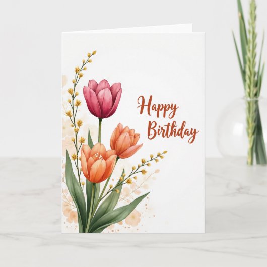 Carte d'anniversaire Golden Sprig (Devant)
